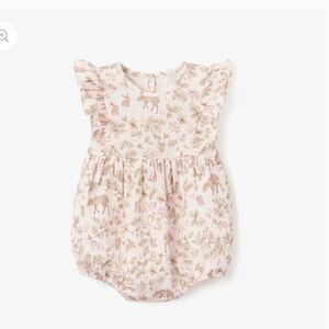 Charming Woodland Muslin 3-6 months Floral Print Baby Bodysuit Romper